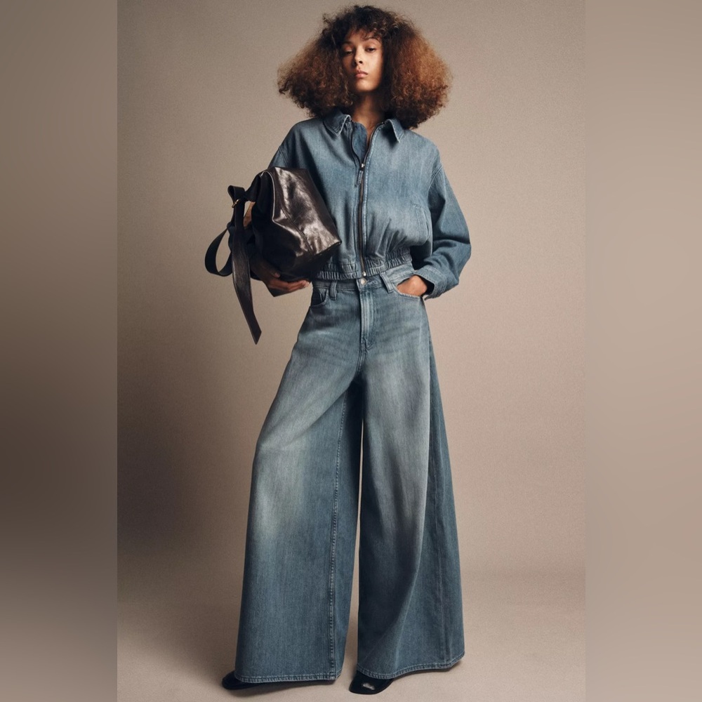 Zara ZW COLLECTION HIGH RISE WIDE LEG JEANS